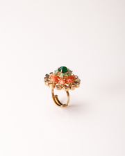 AMARA Delicate Flower Polki Ring