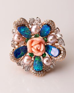 AMARA Delicate Flower Diamond Ring